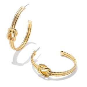 NWT Kendra Scott Annie Hoop Earrings in Gold